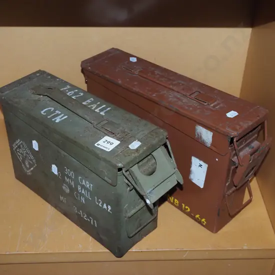 2x ammunition cases