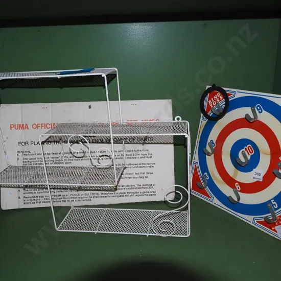 retro metal wall mounted shelves, ring toss game