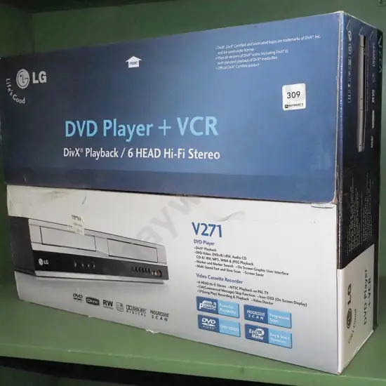 boxed as new LG DVD and VCR player