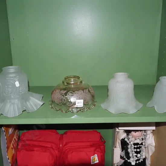 4x glass light shades