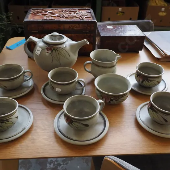 Neil Grant 10 piece studio pottery tea service