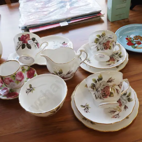 trios, creamer, sugar, tennis set etc