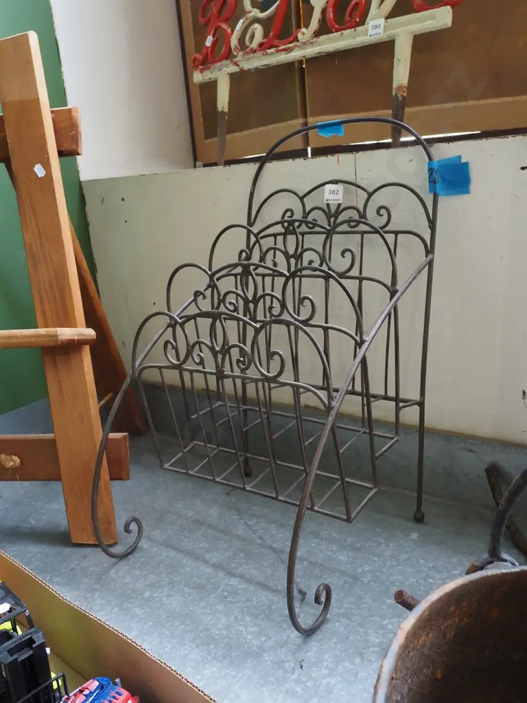 wrought metal magazine rack Image 1++