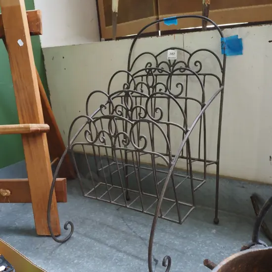 wrought metal magazine rack
