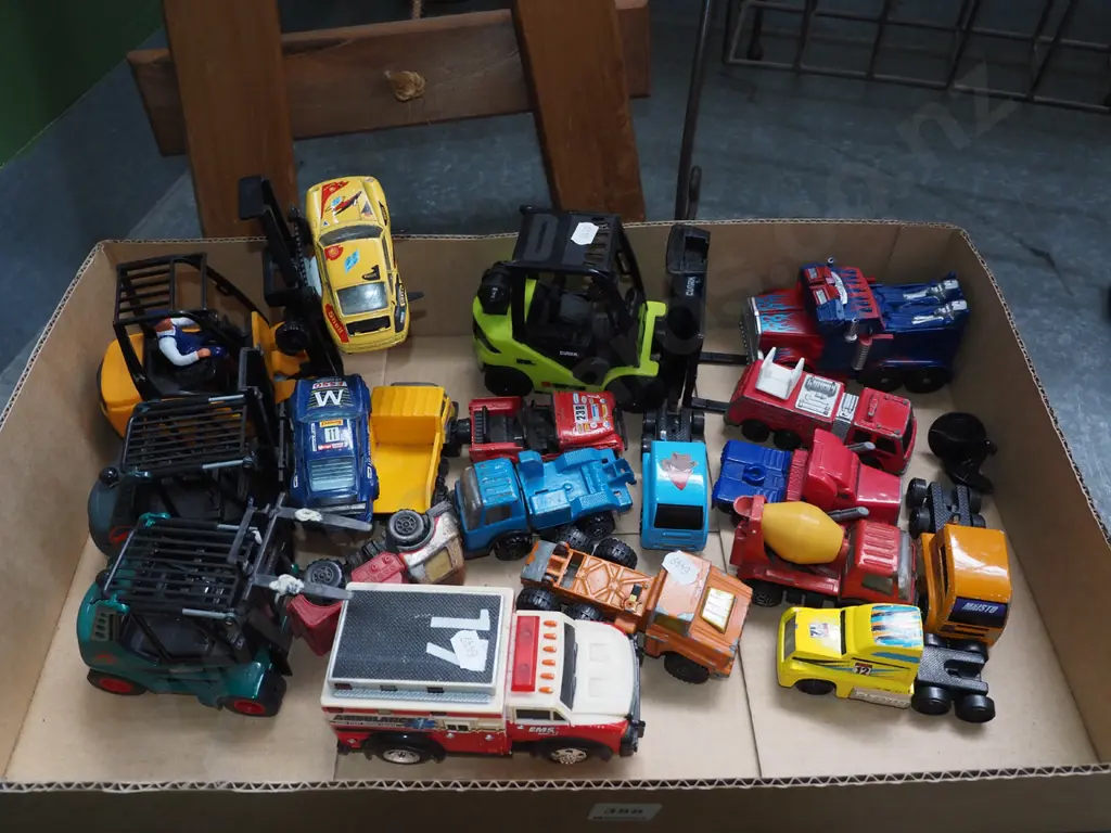 box of toy vehicles Image 1++