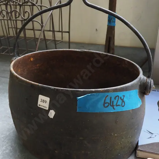 very rusty cast iron boiler