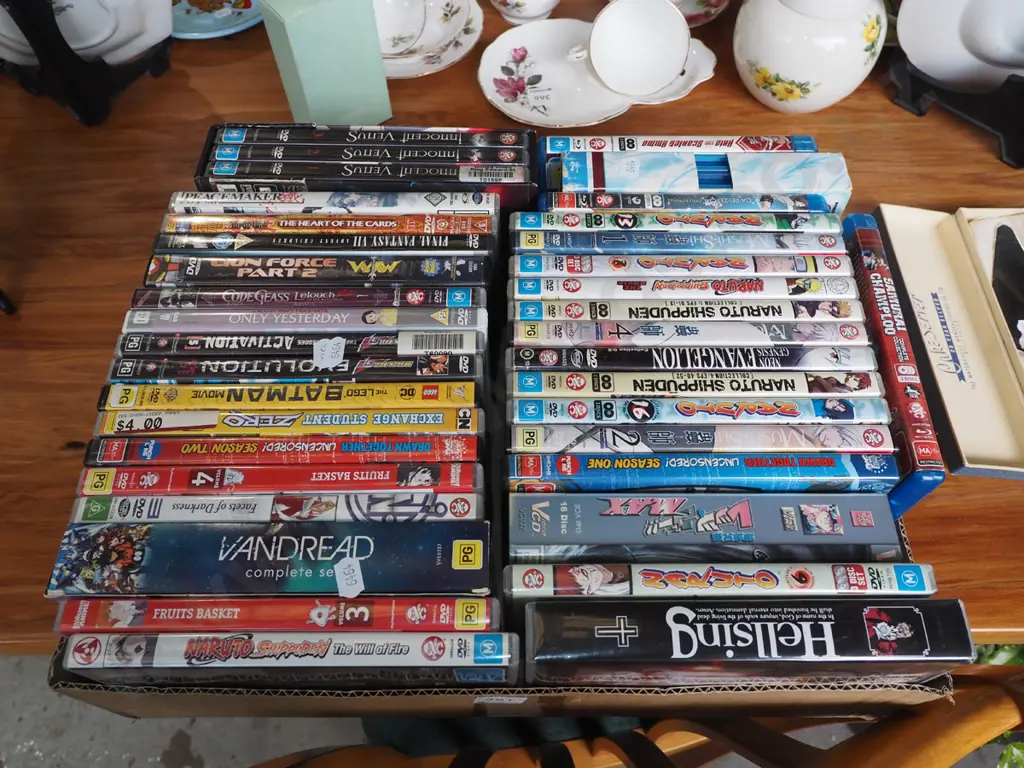 box of anime DVDs Image 1++