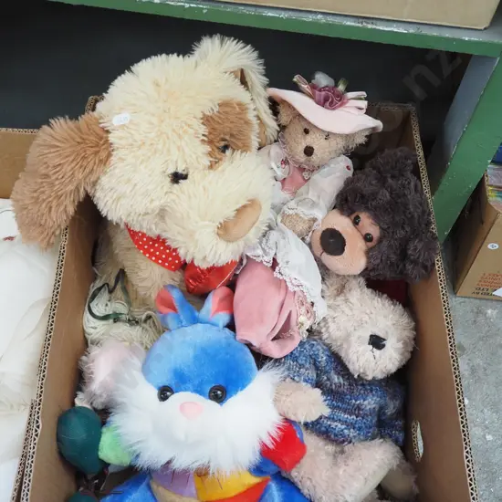 box; soft toys