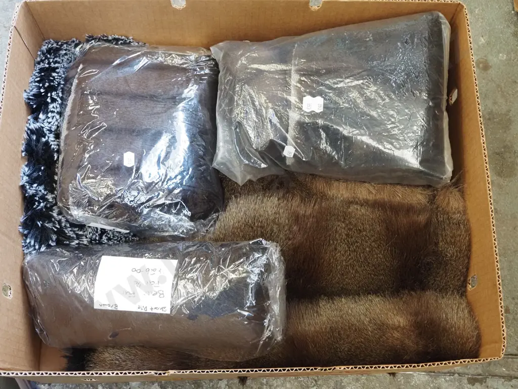 box of faux fur pieces Image 1++