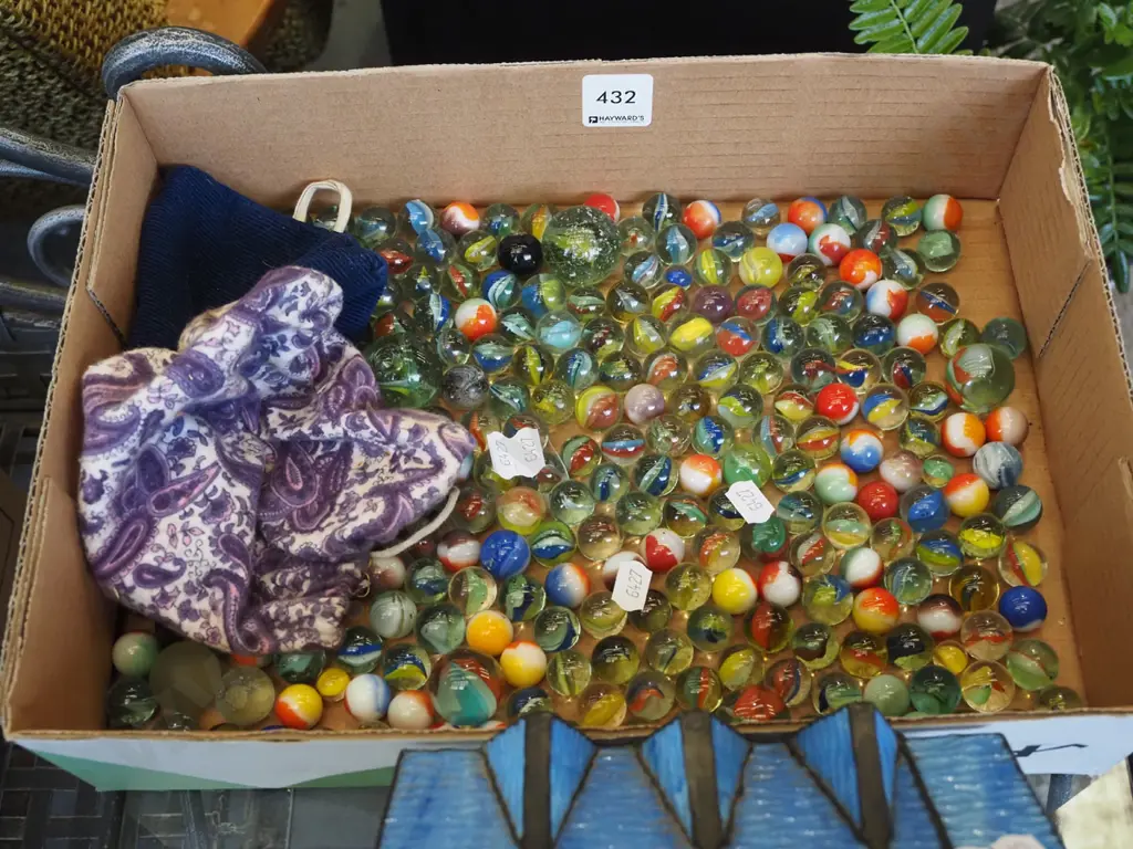 box of marbles and 2 bags Image 1++
