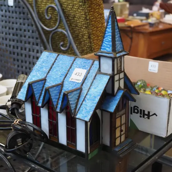 leadlight illuminated church lamp wiring needs attention 