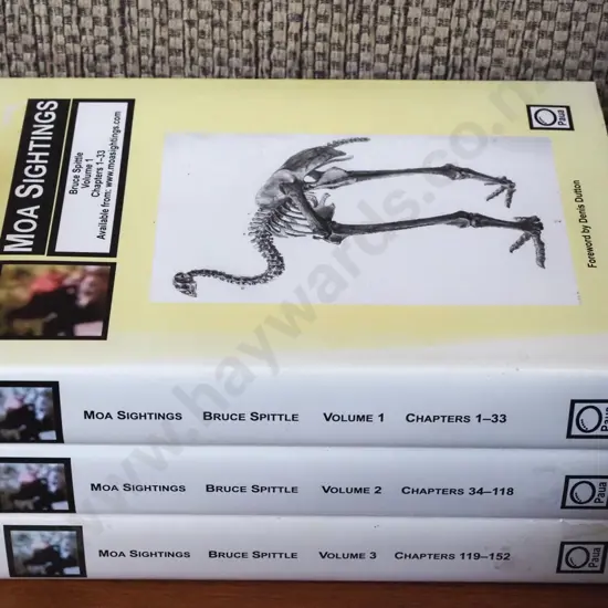 3x volumes of Bruce Spittles Moa Sightings