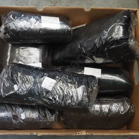 box of faux fur pieces