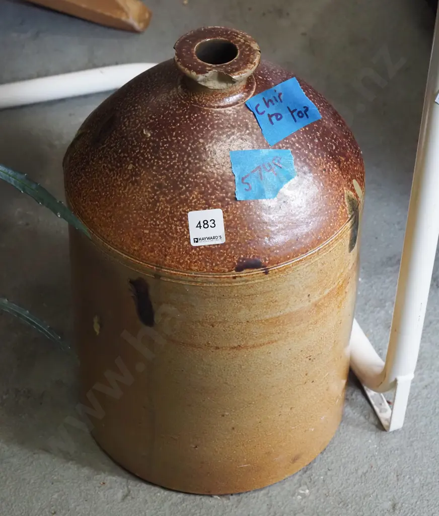 salt glazed bottle crock H380 - chip to top Image 1++