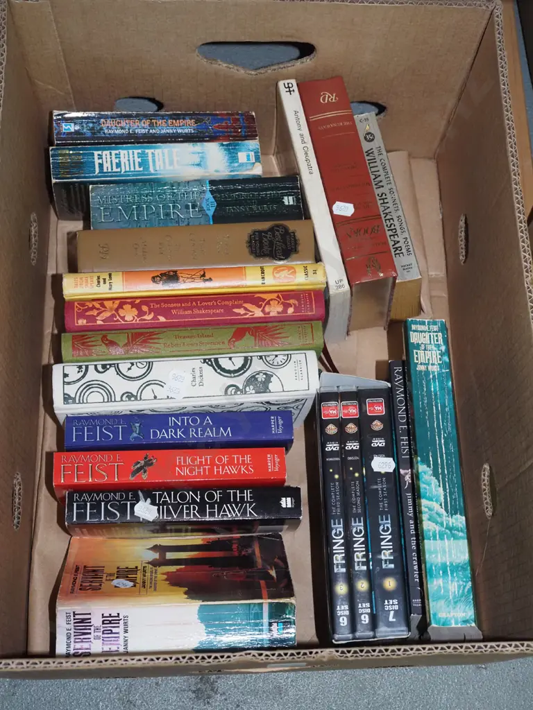 box of books, DVDs Image 1++