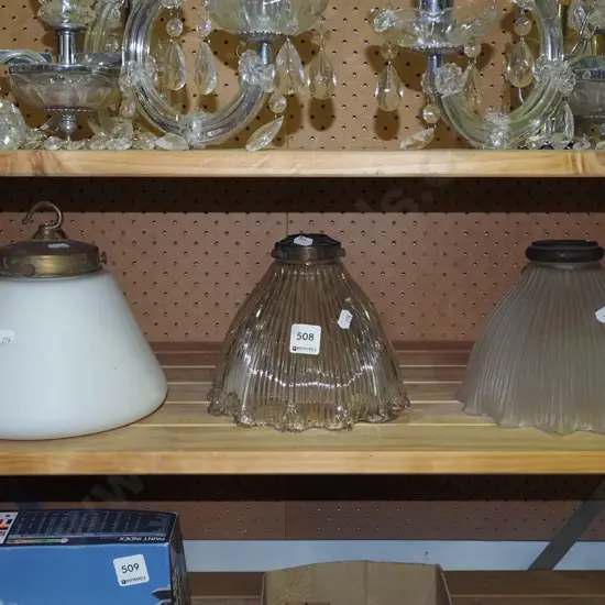 3x Edwardian light shades