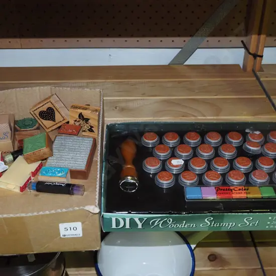 2x boxes of crafting stamps