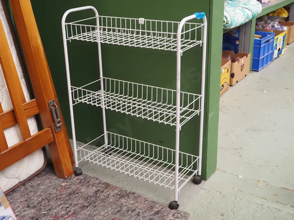 metal storage baskets on casters Image 1++