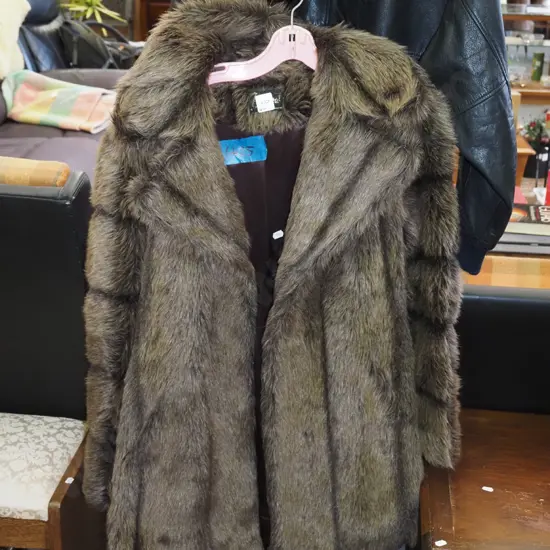 faux fur ladies coat