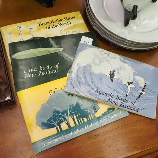 3x Greggs birds collector card books