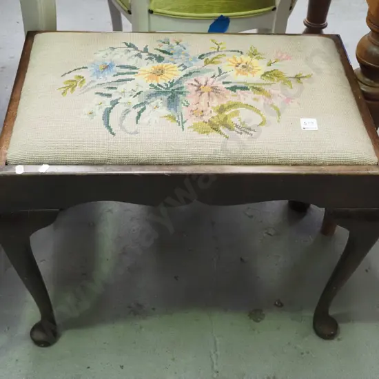 tapestry top piano stool