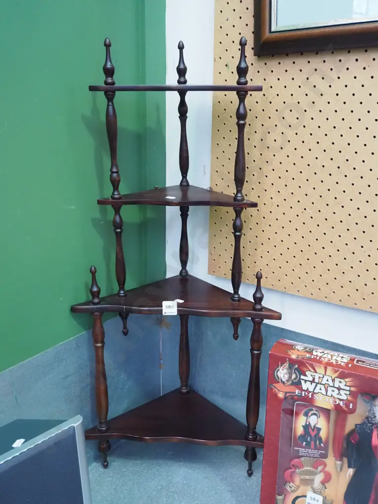 small 3 tier wall mounted corner what not H800 Image 1++