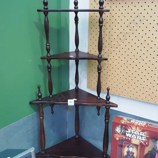 small 3 tier wall mounted corner what not H800