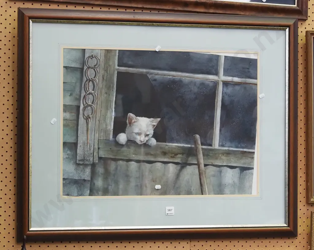 framed print - cat at window Image 1++