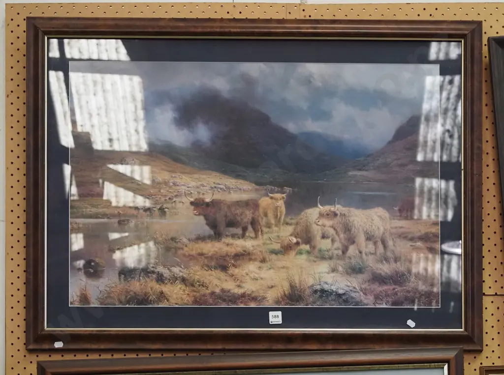 framed Highland Cattle print Image 1++