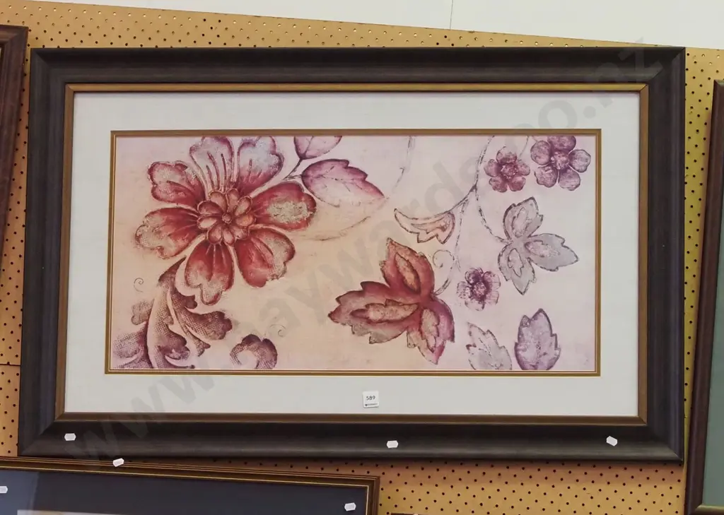 framed print - flowers and leaves Image 1++
