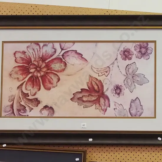 framed print - flowers and leaves