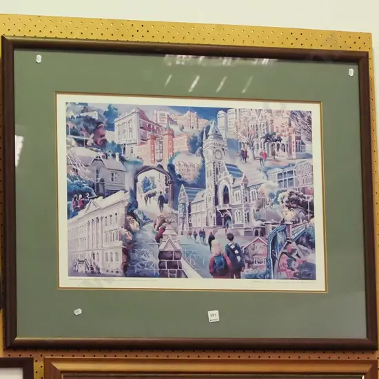 framed University print