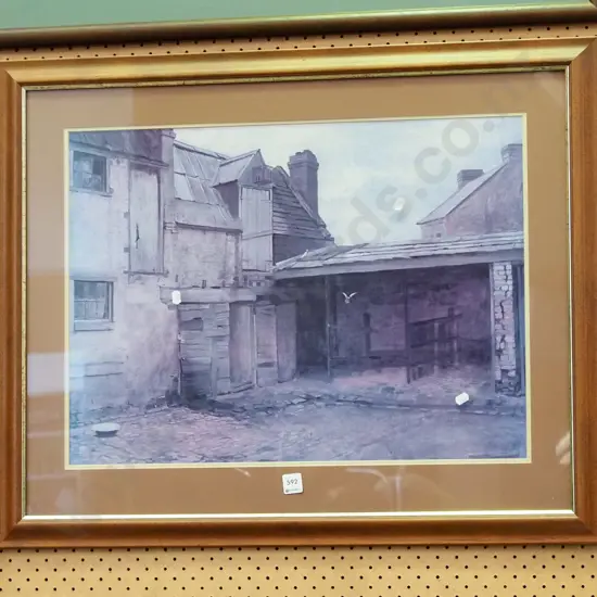 framed print- farm buildings