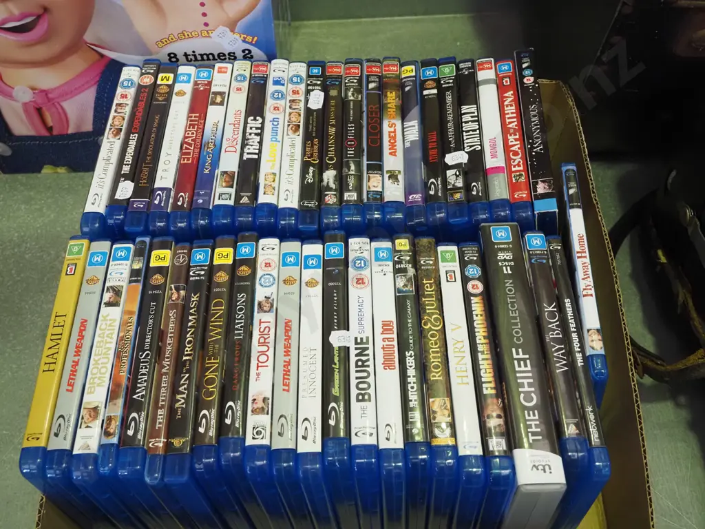 box of blue ray DVDs Image 1++