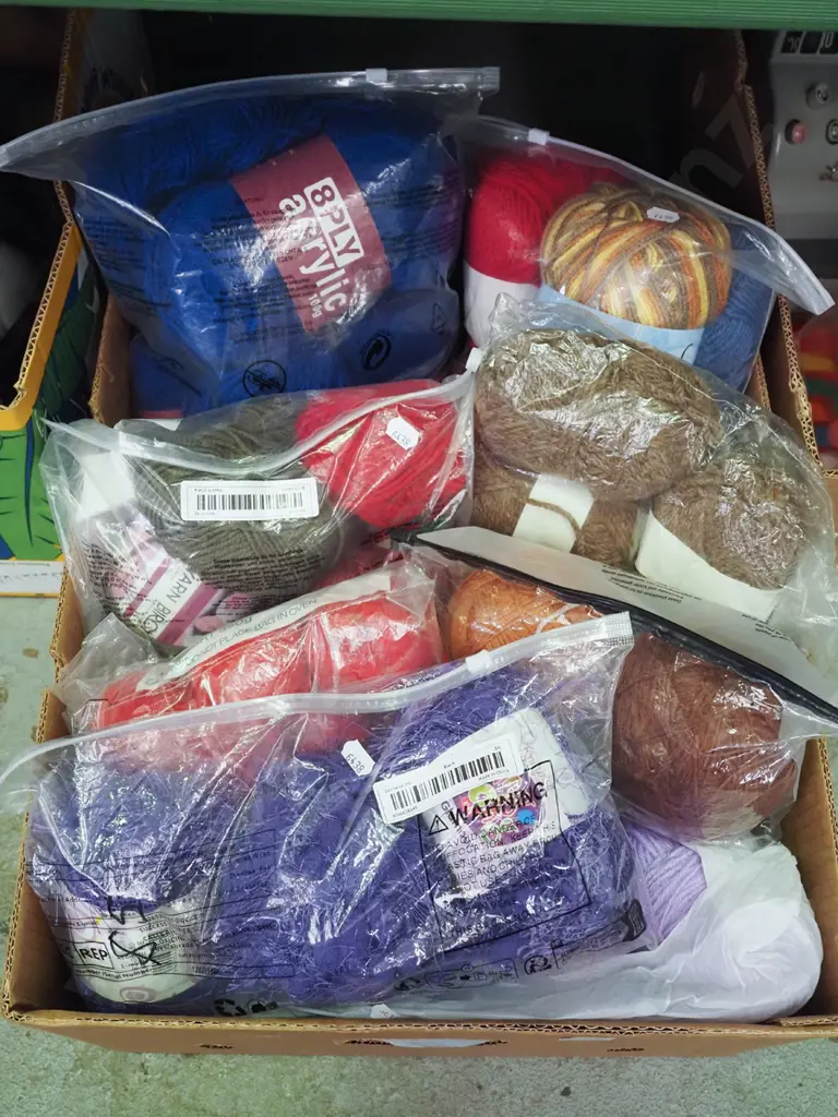box of knitting yarns Image 1++