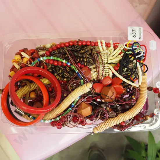 tray of costume jewellery