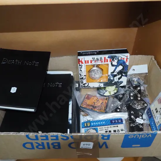 box of anime items
