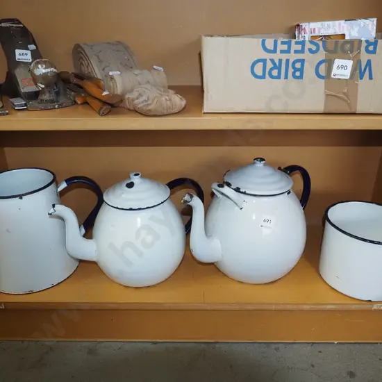 enamel jug, pot, teapots