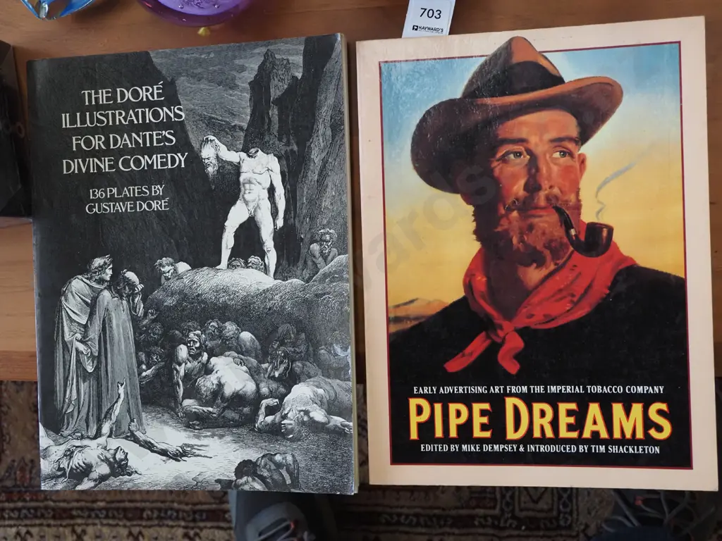 2 books - Pipe Dreams advertising, Dore's illustrations from Dante's Divine Comedy Image 1++