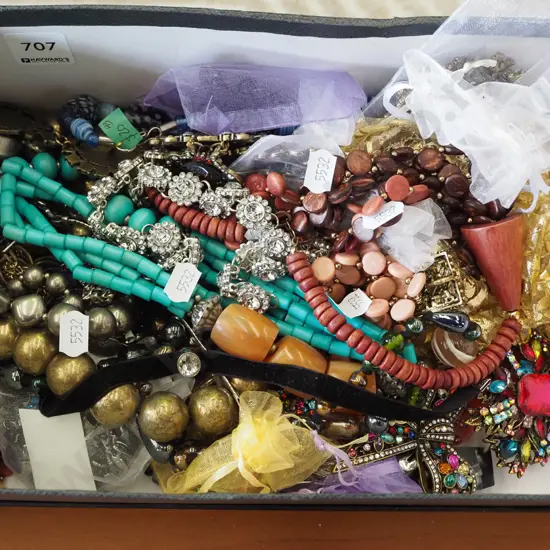 box of costume jewellery