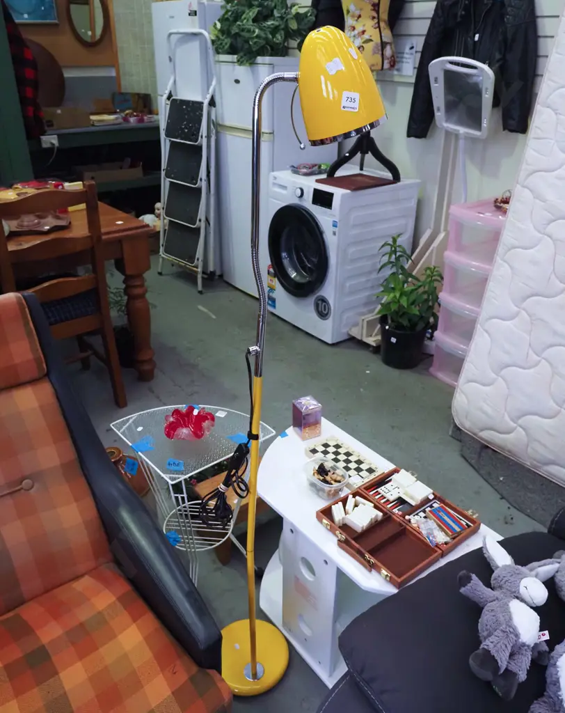 yellow adjustable standard lamp Image 1++