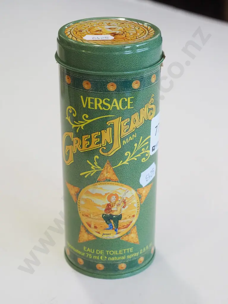 tin of Verscae Green Jeans eau de toilette 75ml Image 1++