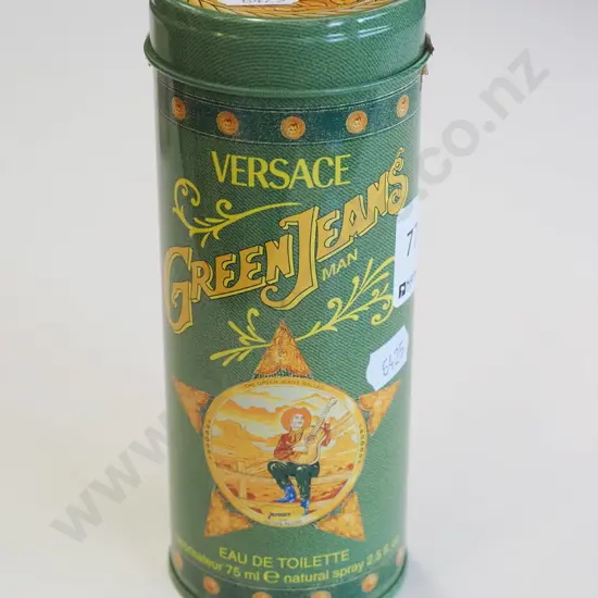 tin of Verscae Green Jeans eau de toilette 75ml