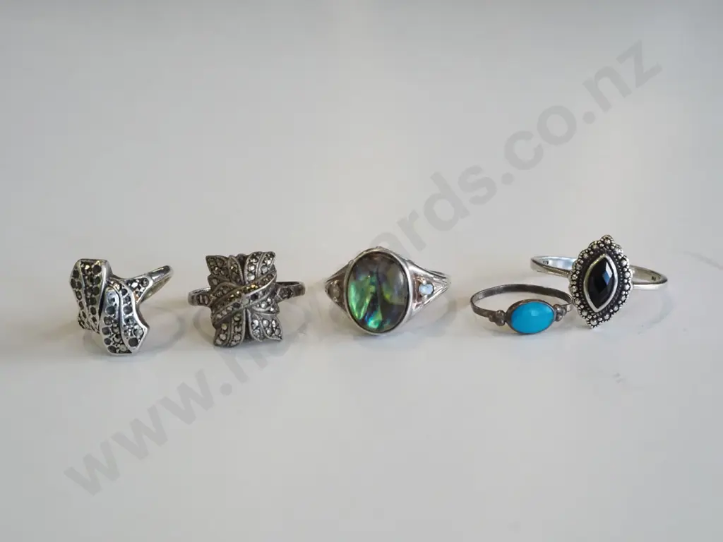 5x rings - sterling silver Image 1++