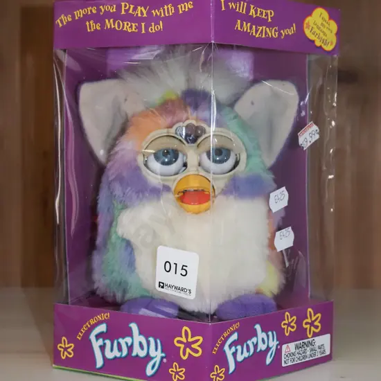 boxed electronic Furby toy  - damage
