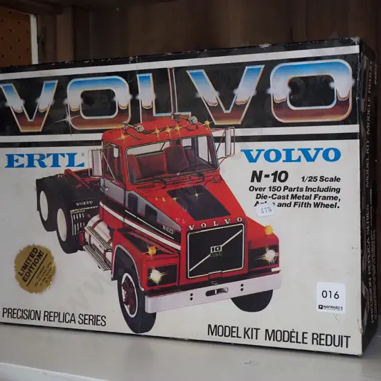 yet to be assembled Volvo 1:25 scale truck