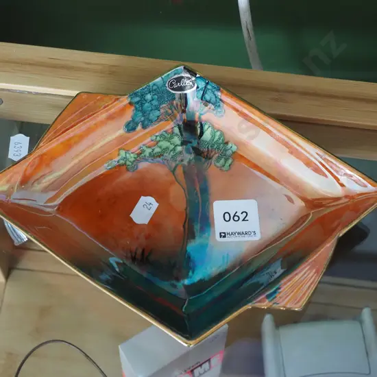 hand painted Carlton double handled bowl