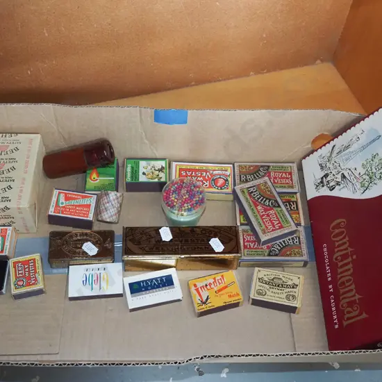box; matchboxes, chocolate boxes etc