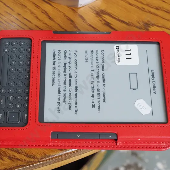 cased Kindle - no charger