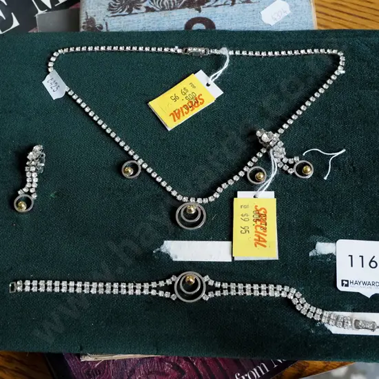 matching costume necklace, bracelet and earring set